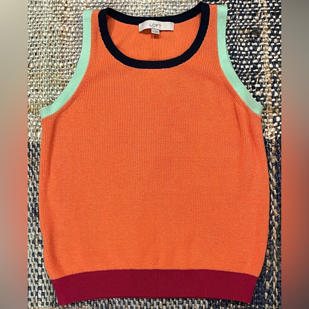 Loft Color Block Sweater Shell
